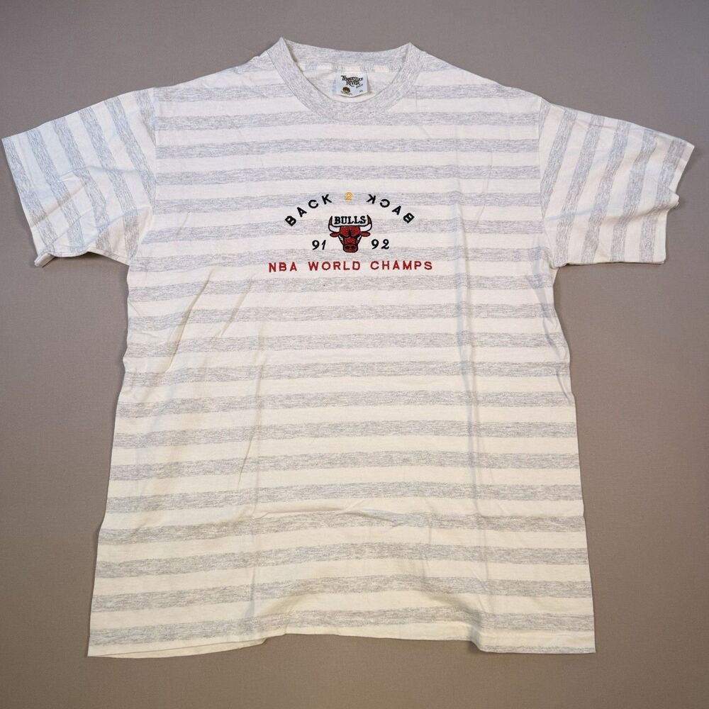 VTG ‘91/‘92 Chicago Bulls Single Stitch T-Shirt NBA XL Made In USA Back to Back
